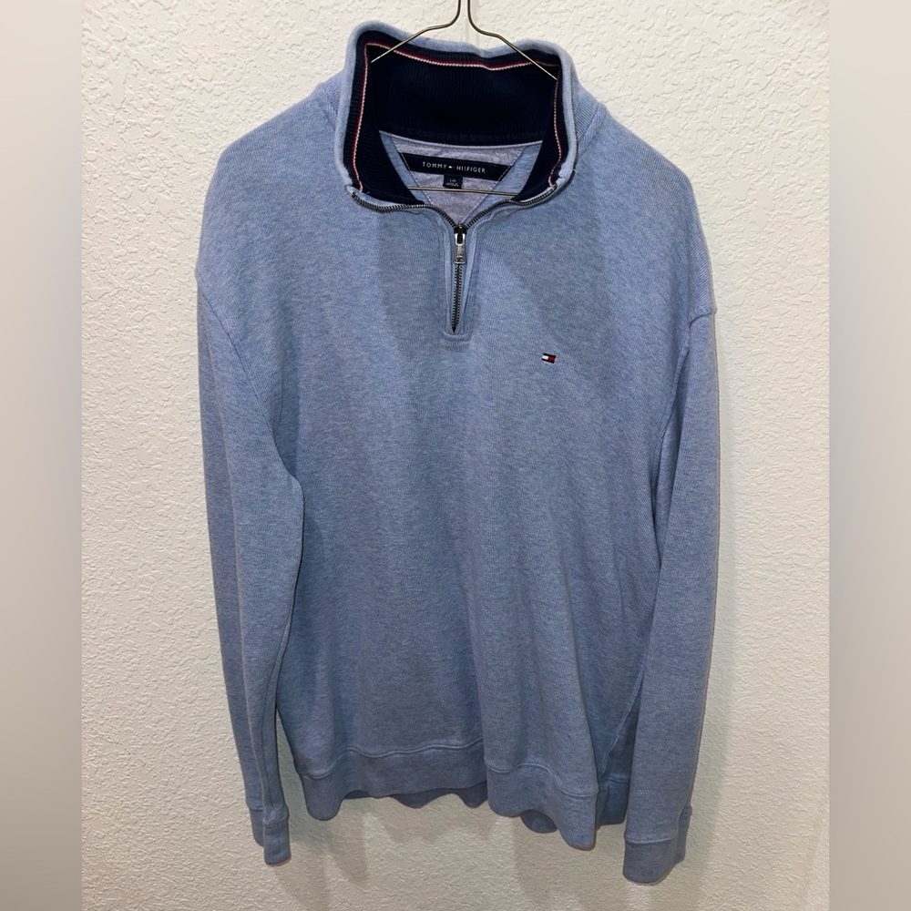 Tommy Hilfiger Blue Zip Up Sweater
